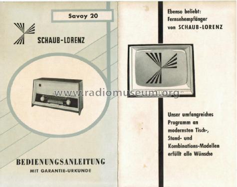 Savoy 20 14415; Schaub und Schaub- (ID = 2077386) Radio