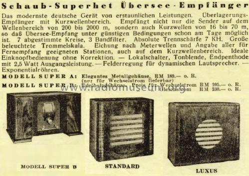 Super B ; Schaub und Schaub- (ID = 1361198) Radio