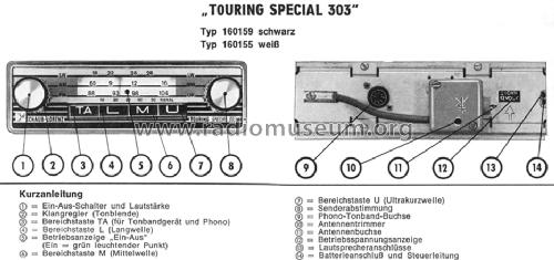 Touring Special 303; Schaub und Schaub- (ID = 965633) Car Radio