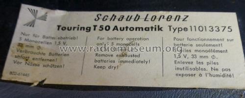 Touring T50 Automatik 11013375; Schaub und Schaub- (ID = 2633932) Radio