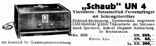 UN4 ; Schaub und Schaub- (ID = 1886833) Radio