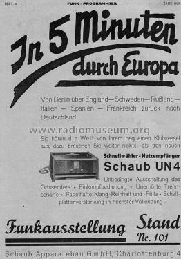 UN4 ; Schaub und Schaub- (ID = 3112063) Radio