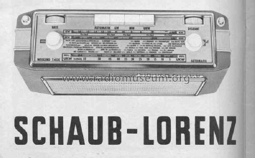 Weekend Automatik T40K; Schaub und Schaub- (ID = 521360) Radio