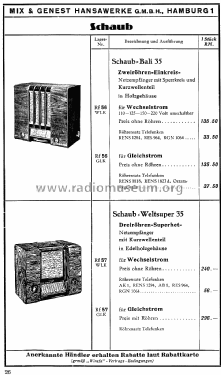 Weltsuper 35G; Schaub und Schaub- (ID = 1581771) Radio