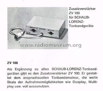 Zusatzverstärker ZV100; Schaub und Schaub- (ID = 2437365) Ampl/Mixer