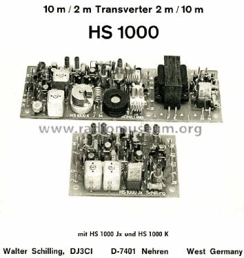 2m/10m-Transverter HS 1000; Schilling, Walter; (ID = 1630119) Kit