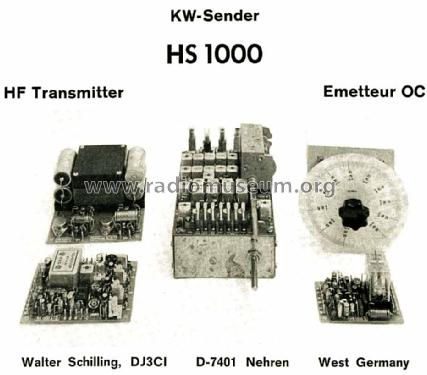 KW-Sender HS 1000; Schilling, Walter; (ID = 1630137) Kit