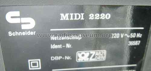 Midi 2220; Schneider (ID = 1440748) Radio