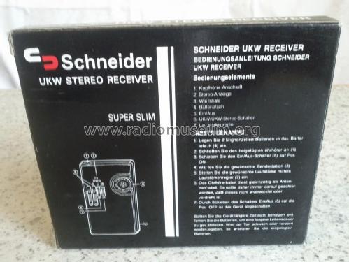 UKW Stereo Receiver - Super Slim ; Schneider (ID = 1653828) Radio