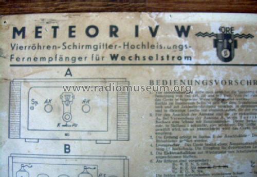 Meteor IV W / 4WN; Schneider-Opel AG, (ID = 2456959) Radio