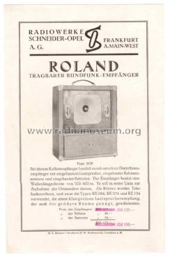 Roland ; Schneider-Opel AG, (ID = 2926979) Radio