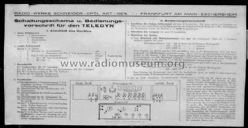 Teledyn SO TE; 7 Röhren SO TE; Schneider-Opel AG, (ID = 679839) Radio