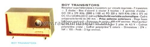 Boy Transistors ; Schneider Frères, (ID = 2090618) Radio