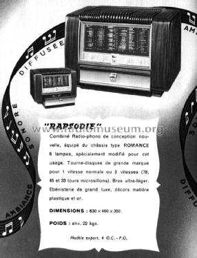 Rapsodie Ch= Romance; Schneider Frères, (ID = 2083191) Radio