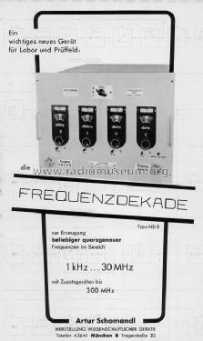 Frequenzdekade ND 5; Schomandl KG; (ID = 112333) Ausrüstung