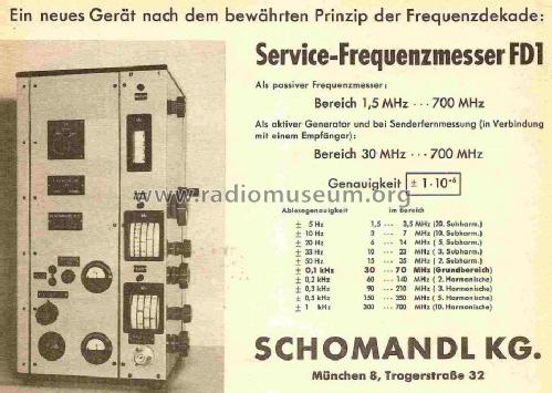 UKW-Service Frequenzmesser FD1; Schomandl KG; (ID = 832888) Equipment