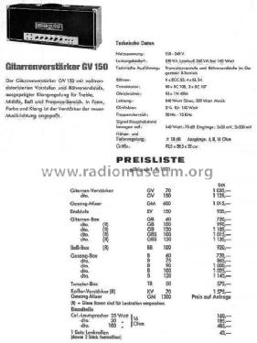 Maquis GV150; Schumann KG, (ID = 326087) Ampl/Mixer