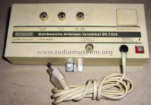 Mehrbereichs-Antennen-Verstärker BN 7335; Schwaiger, Christian (ID = 769793) Ampl. HF