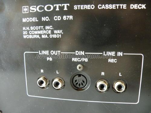 Stereo Cassette Deck CD67R; Scott; H.H.; Maynard (ID = 2254683) Enrég.-R