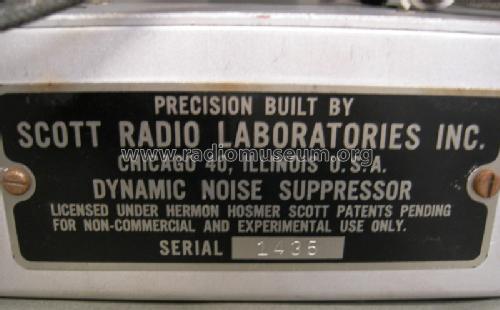 Music Control - Dynamic Noise Suppressor ; Scott Radio Labs.E.H (ID = 1296305) Verst/Mix