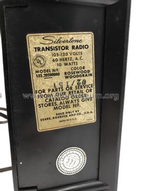 Silvertone 132.20280000; Sears, Roebuck & Co. (ID = 2264877) Radio