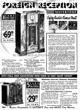 Silvertone 10-Tube Battery Console Order= 57FM 1854; Sears, Roebuck & Co. (ID = 1269688) Radio