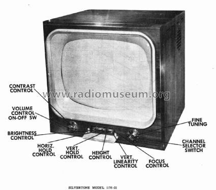 Silvertone 1176-21 Ch= 100.208; Sears, Roebuck & Co. (ID = 3044601) Television