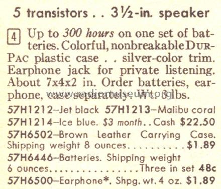 Silvertone All Transistor 500 1214 ; Sears, Roebuck & Co. (ID = 1661435) Radio