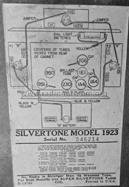 Silvertone 1923 Order= 57KM 1923 Ch= 334 ; Sears, Roebuck & Co. (ID = 3105871) Radio