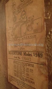 Silvertone 1989 Ch= 101.414; Sears, Roebuck & Co. (ID = 1721610) Radio