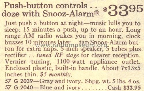 Silvertone 2040 Medalist Order=57G 2040; Sears, Roebuck & Co. (ID = 1672295) Radio