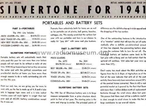 Silvertone Order= 57FM 2051 Ch= 101.642; Sears, Roebuck & Co. (ID = 1291147) Radio