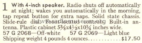 Silvertone 2068 Order= 57H 2068; Sears, Roebuck & Co. (ID = 1676071) Radio