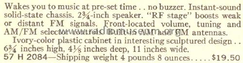 Silvertone 2084 Order= 57H 2084; Sears, Roebuck & Co. (ID = 1727131) Radio