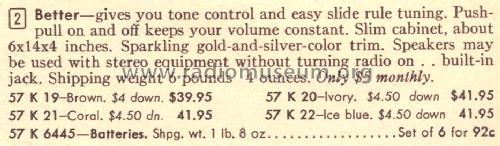 Silvertone 20 Ch= 132.45701 Order=57K 20; Sears, Roebuck & Co. (ID = 1658444) Radio