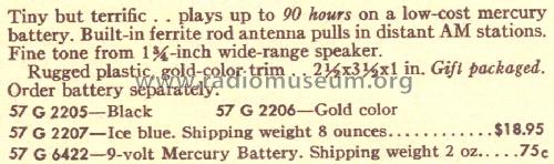 Silvertone 2206 Ch= 132.61101 Order=57G 2206; Sears, Roebuck & Co. (ID = 1673748) Radio