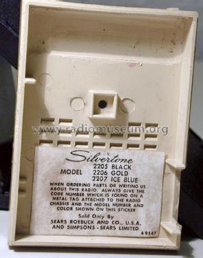 Silvertone 2206 Ch= 132.61101 Order=57G 2206; Sears, Roebuck & Co. (ID = 2473877) Radio