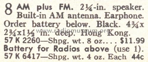 Silvertone 2260 Order=57K 2260; Sears, Roebuck & Co. (ID = 1685459) Radio