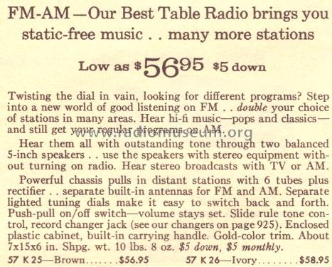 Silvertone 25 Ch= 132.48400 Order=57K 25; Sears, Roebuck & Co. (ID = 1659189) Radio