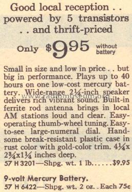 Silvertone 3201 Order=57H 3201; Sears, Roebuck & Co. (ID = 1650885) Radio