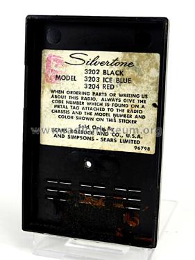 Silvertone 3202 Order=57H 3202; Sears, Roebuck & Co. (ID = 2209223) Radio