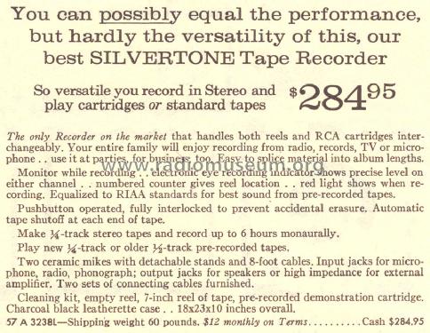 Silvertone 3238 Order=57A 3238L; Sears, Roebuck & Co. (ID = 1695940) R-Player