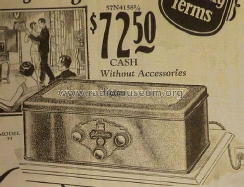 Silvertone 33 Order= 57N 4158 or 4160; Sears, Roebuck & Co. (ID = 1299866) Radio