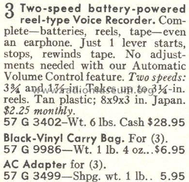 Silvertone 3402 Order=57G 3402; Sears, Roebuck & Co. (ID = 1678036) R-Player