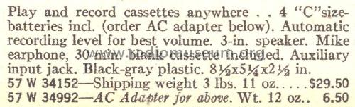 Silvertone 34152 Order= 57W 34152; Sears, Roebuck & Co. (ID = 1728331) R-Player