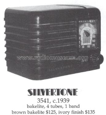 Silvertone 3541 Ch= 132.805 ,,; Sears, Roebuck & Co. (ID = 1473284) Radio