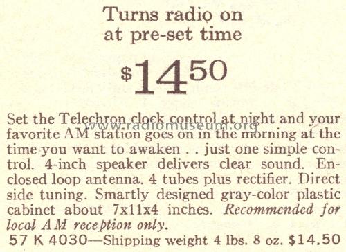 Silvertone 4030 Ch= 528.54400 Order=57K 4030; Sears, Roebuck & Co. (ID = 1689055) Radio