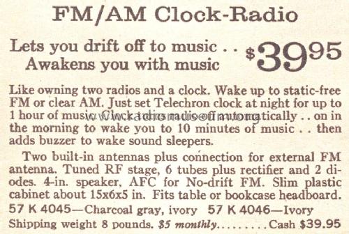 Silvertone 4045 Ch= 132.72201 Order=57A 4045; Sears, Roebuck & Co. (ID = 1688119) Radio