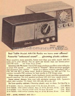 Silvertone 4206 Ch= 132.067 Order=57H U4206; Sears, Roebuck & Co. (ID = 1603473) Radio