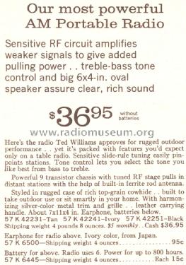 Silvertone 42231 Ch= 528.54970 Order=57K 42231; Sears, Roebuck & Co. (ID = 1687667) Radio